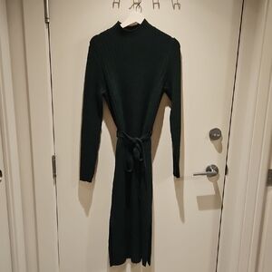 Dark Green Sweater Dress - L